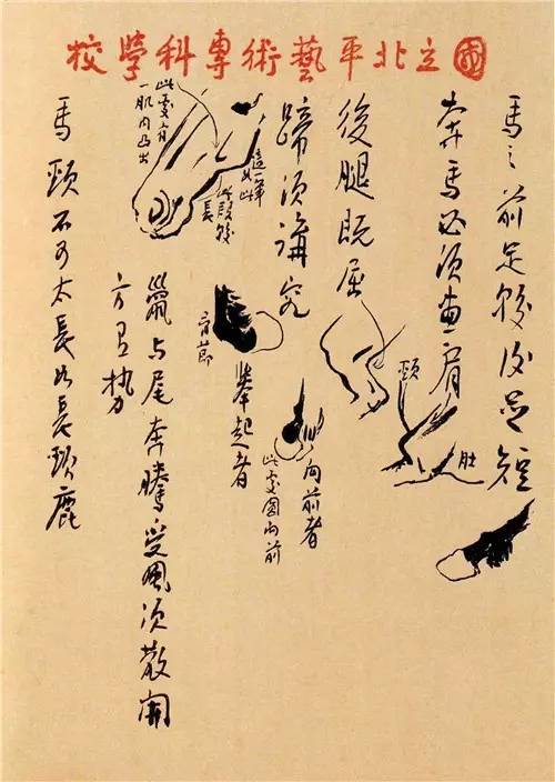 徐悲鸿的书法